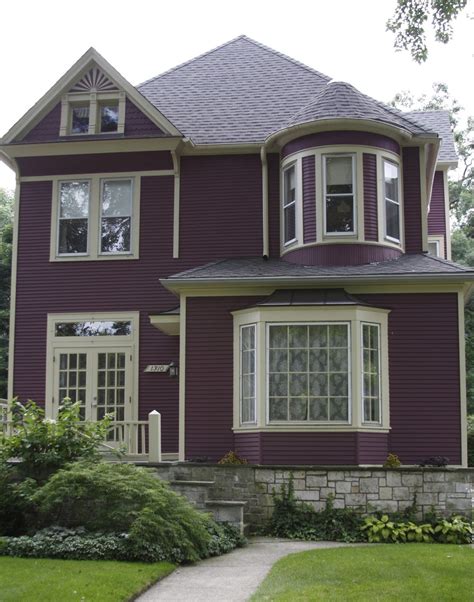 purple house exterior ideas